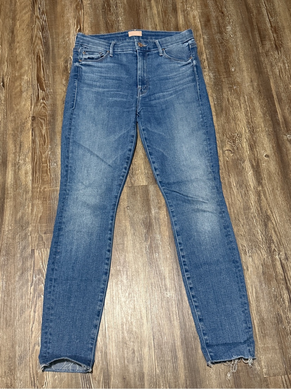Mother The Looker Ankle Fray Jeans Women's 27 High Rise in A Groovy Kind of Love